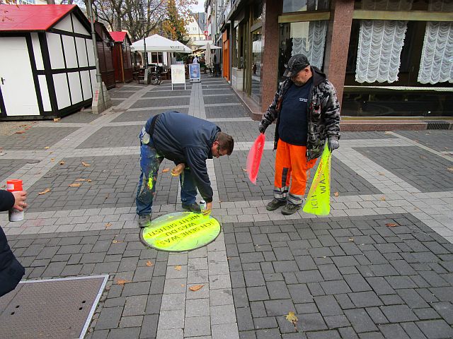 Sprühaktion in Brühl