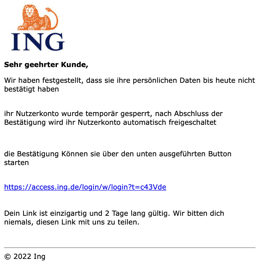 ING Phishing