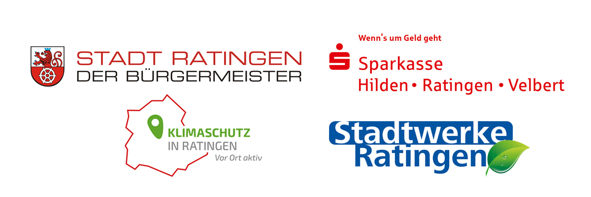 Logo Stadt Ratingen, Stadtwerke Ratingen, Sparkasse HRV