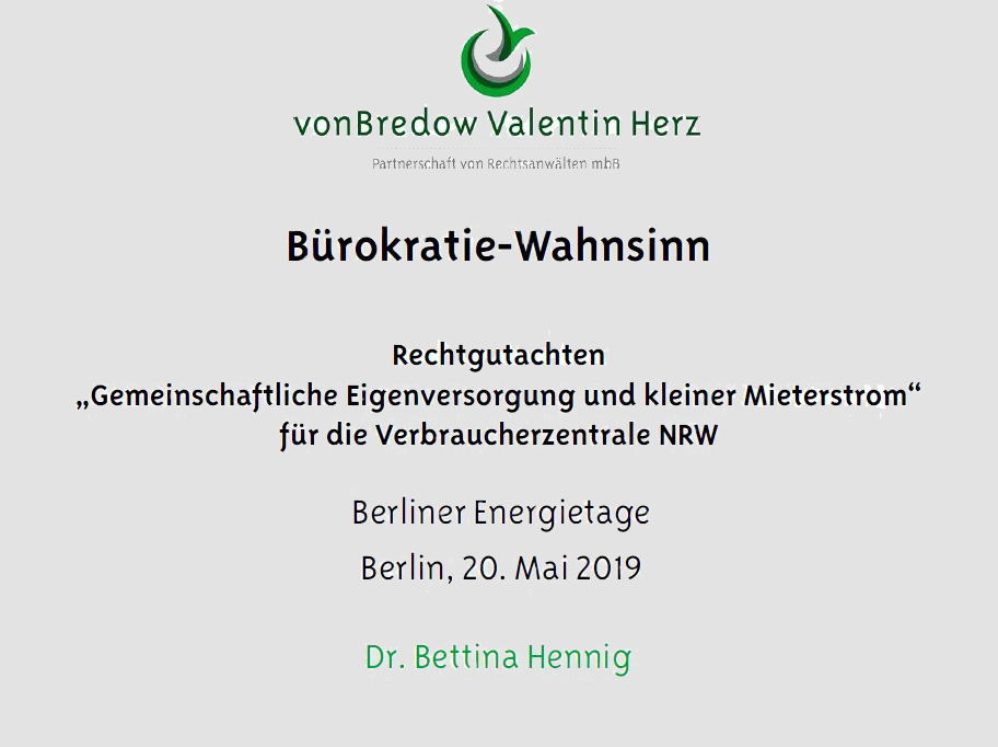 Vortrag Berliner Energietage