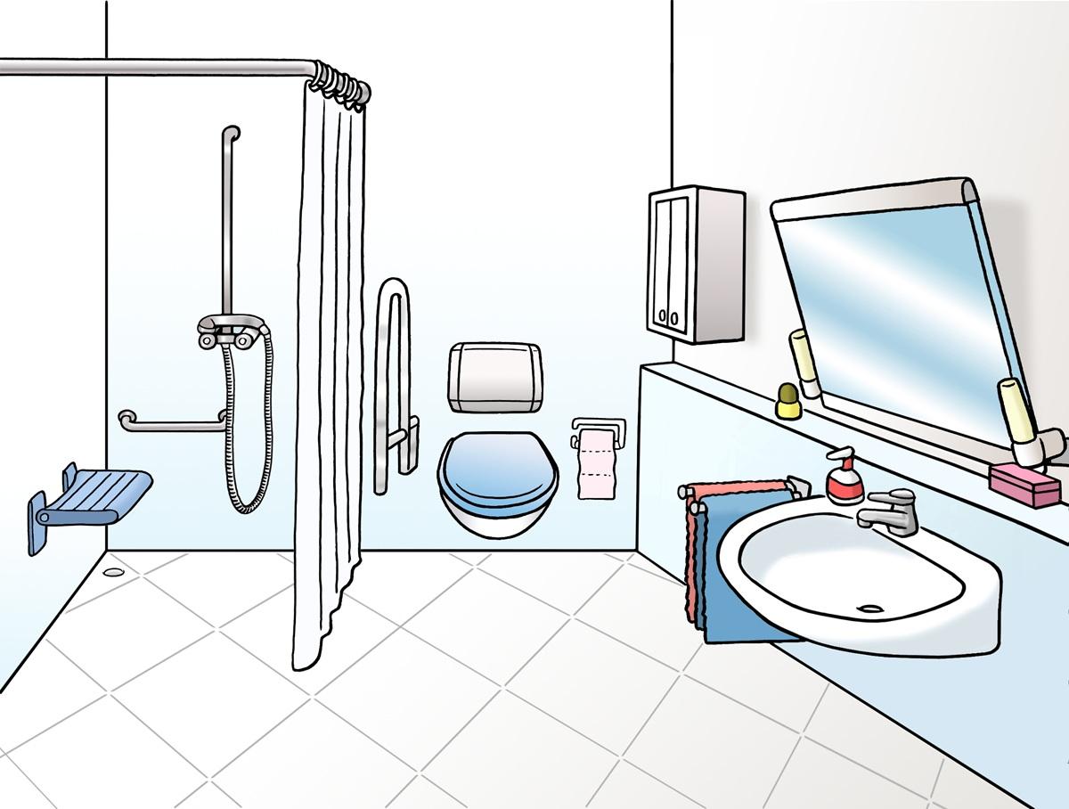 bad mit Dusche und Waschbecken