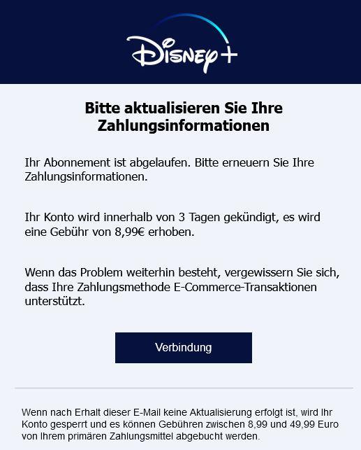 Disney+ Phishing