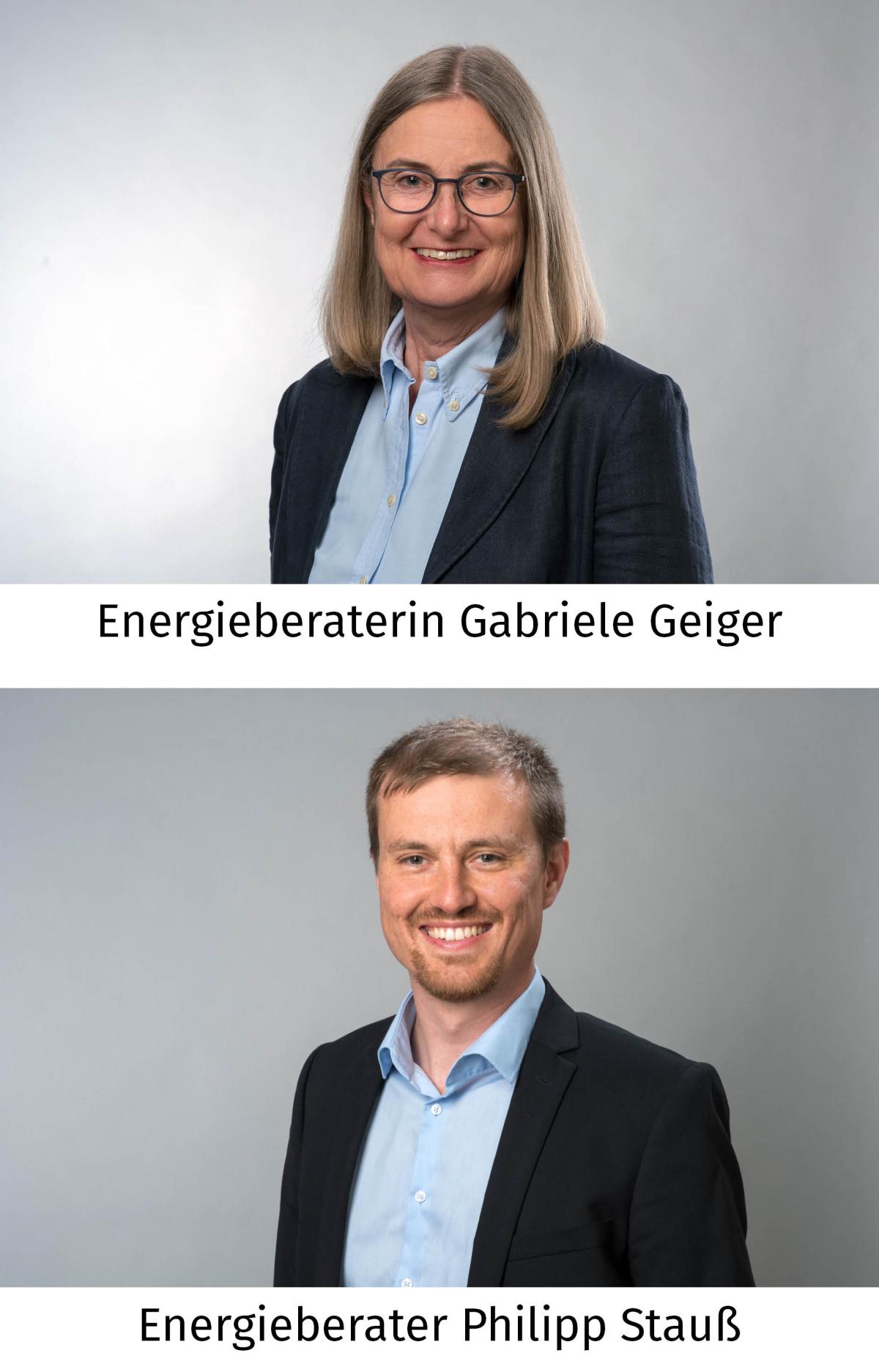 Energieberater:in Gabriele Geiger und Philipp Stauß Verbraucherzentrale NRW