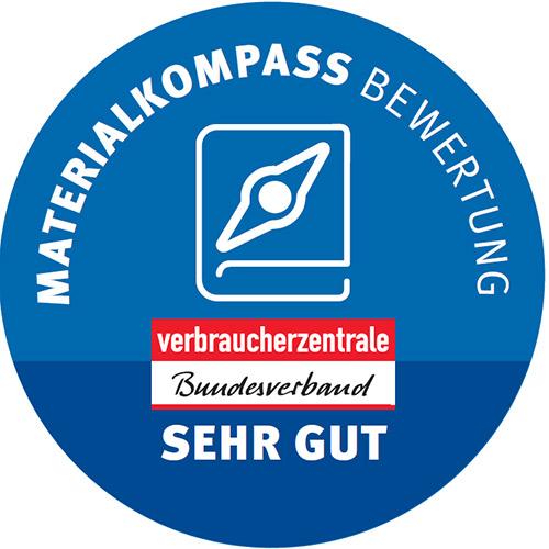 Qualitätssigel Materialkompass VZBV