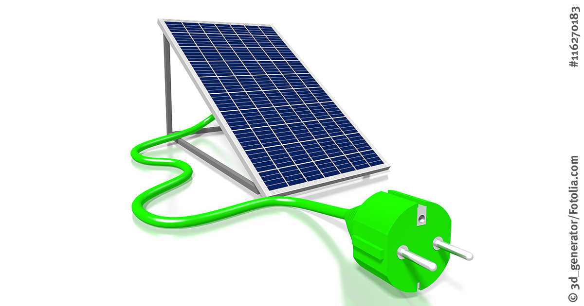 Abbildung eines Steckersolar-Geräts