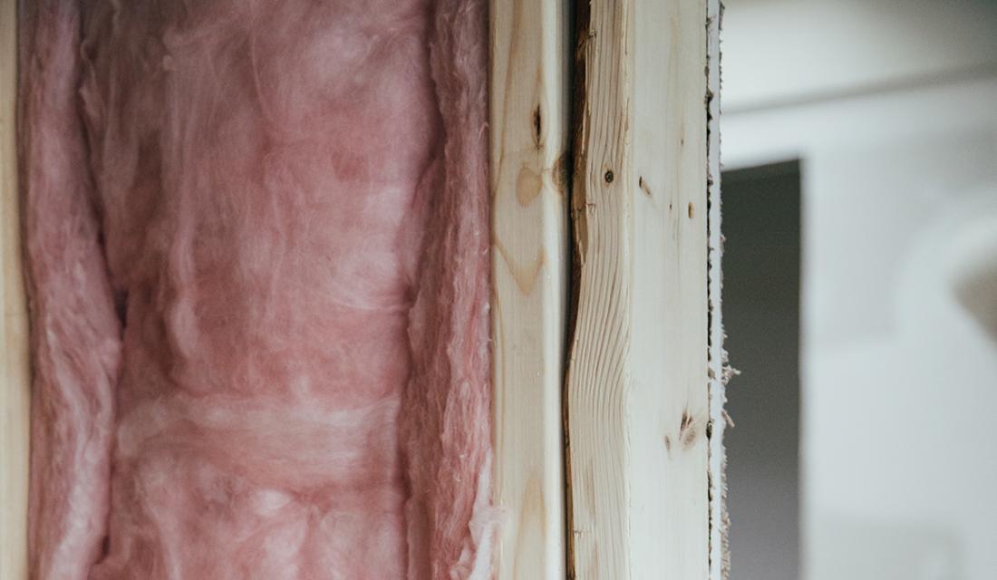 Nahaufnahme eines Dämmstoffes