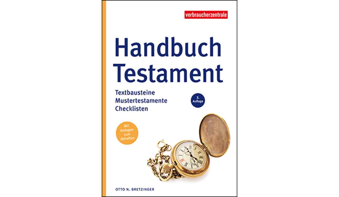 Titelbild des Ratgebers "Handbuch Testament"