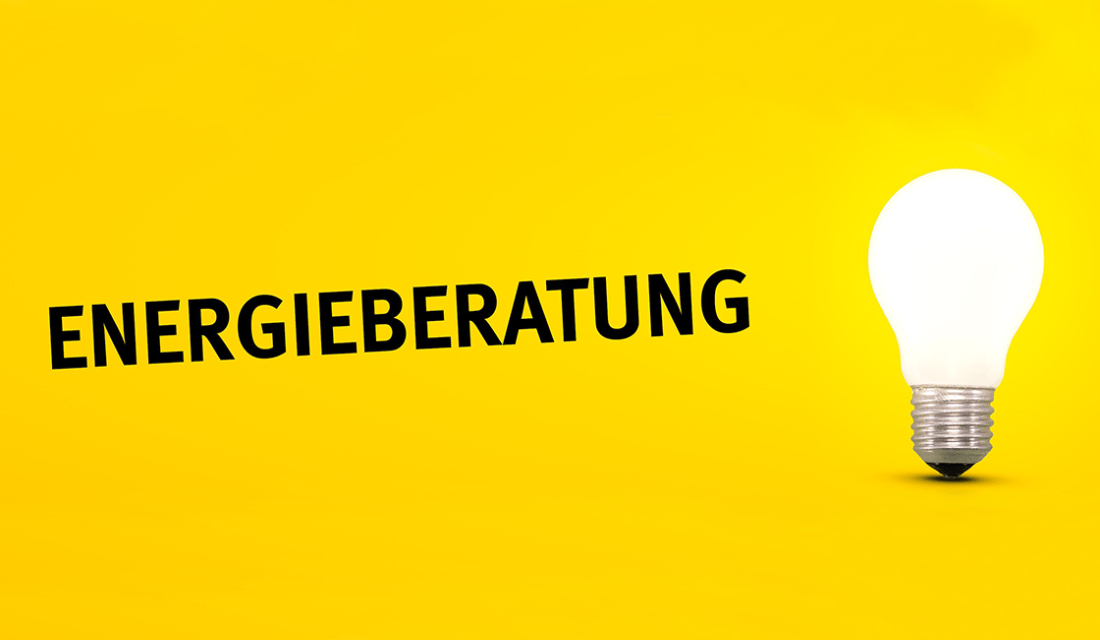 Energieberatung Leuchtende Glühbirne