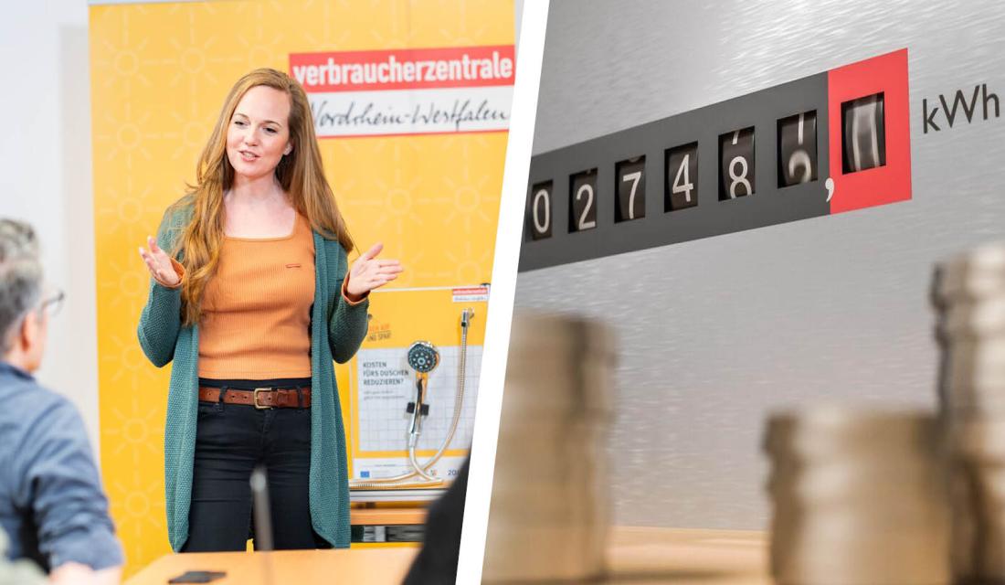 Vortragssituation & Stromzähler, Münzen