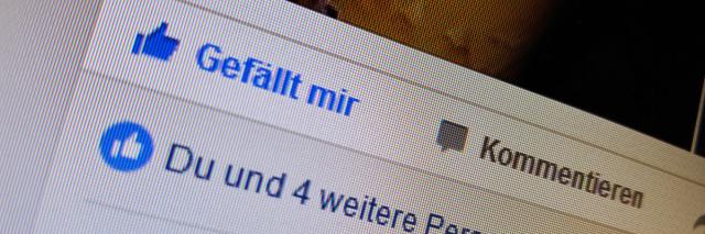 Facebook-Beitrag mit "Gefällt mir"-Angaben