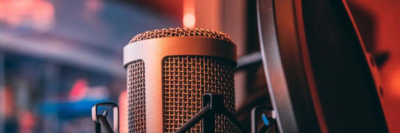 Mikrofon mit vorgespanntem Windschutz