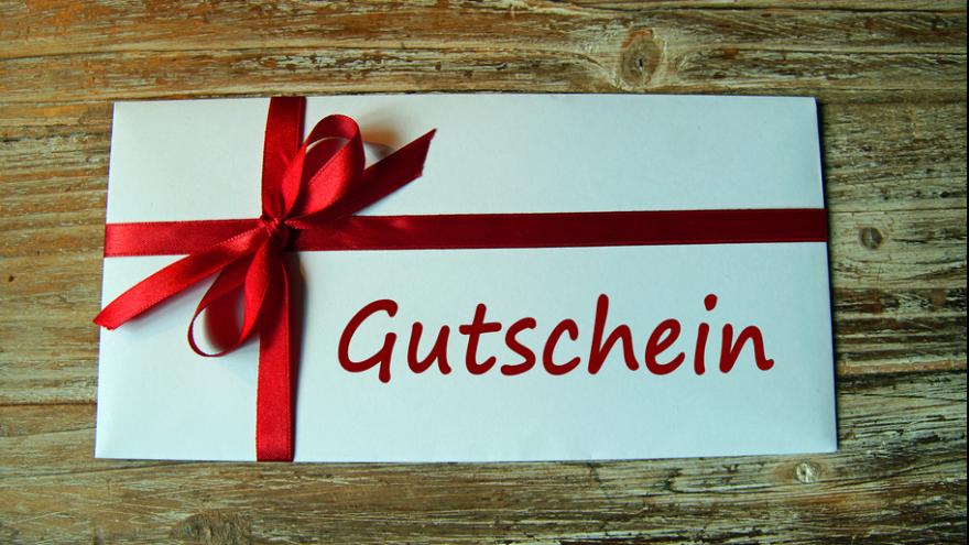 Briefumschlag mit Gutschein