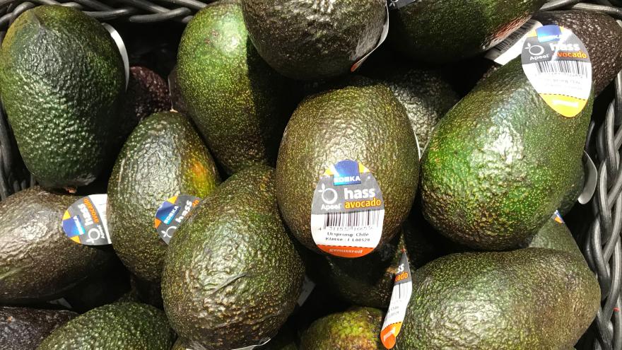 Avocados mit Coating-Hinweis