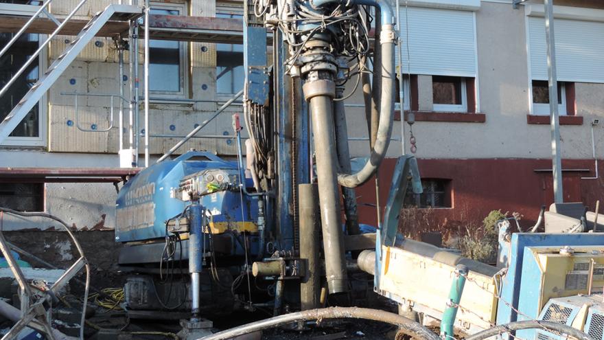 Bohrung für Erdwärmepumpe