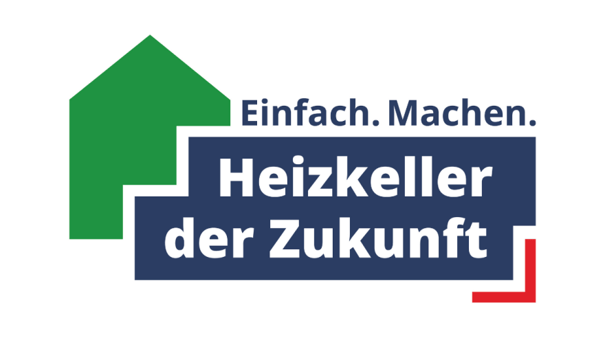 Logo der Informationskampagne "Heizkeller der Zukunft" des Ministeriums für Wirtschaft, Industrie, Klimaschutz und Energie (MWIKE) NRW