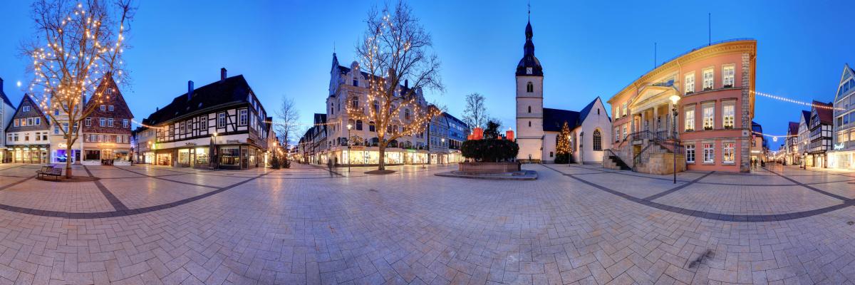 Panoramabild der Innenstadt von Detmold