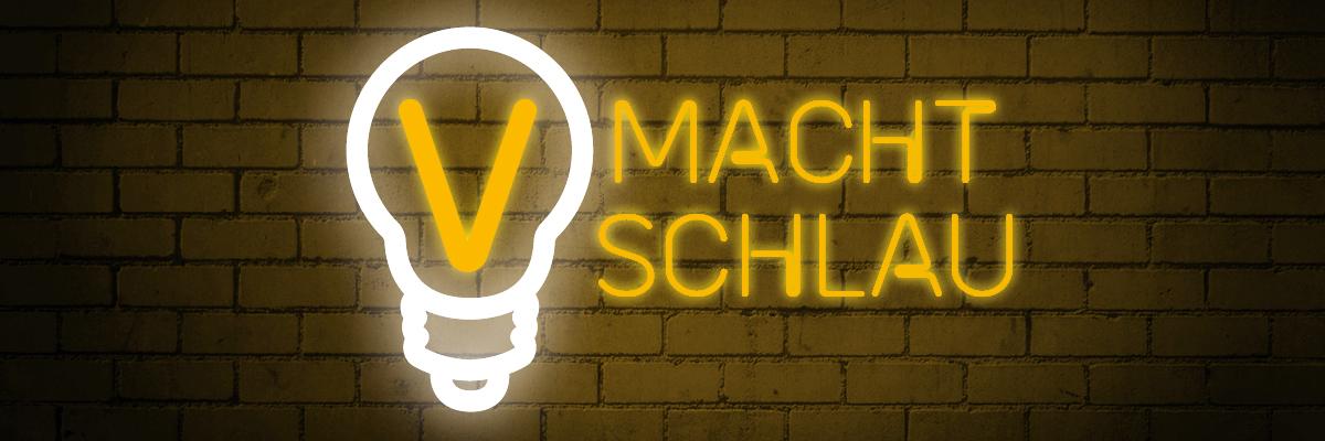 Logo zum Podcast v macht schlau
