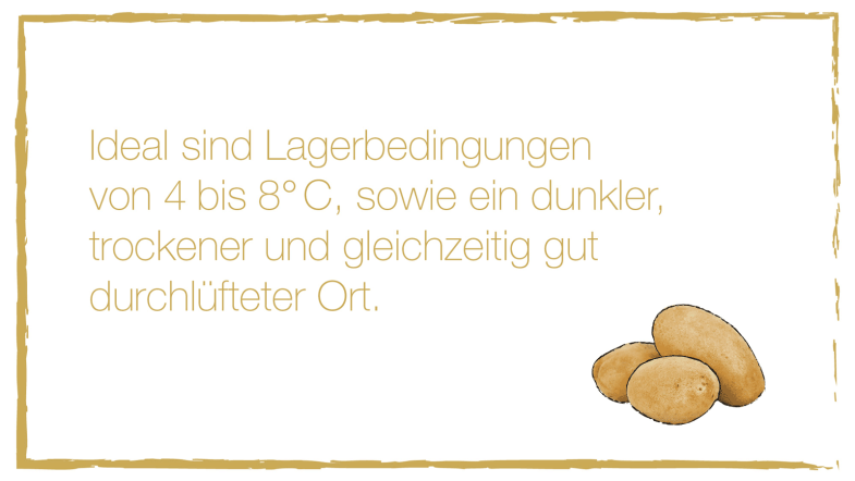 Lagerungsinformation Kartoffel