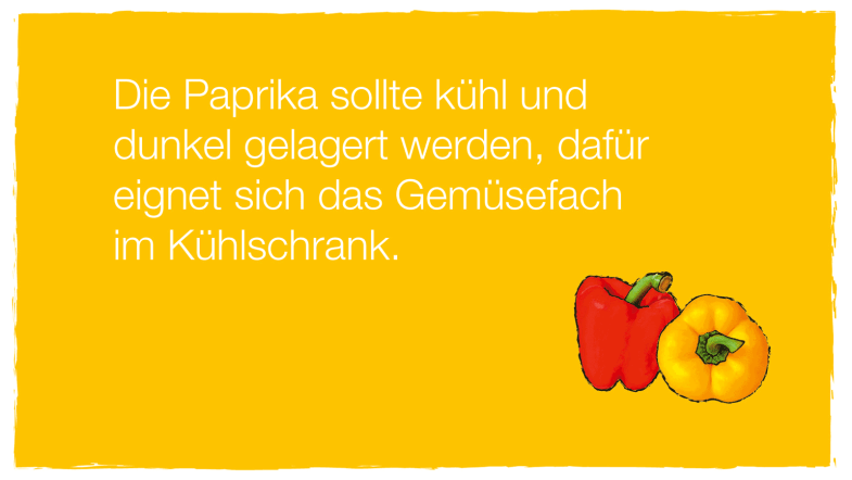 Lagerungsinformation Paprika