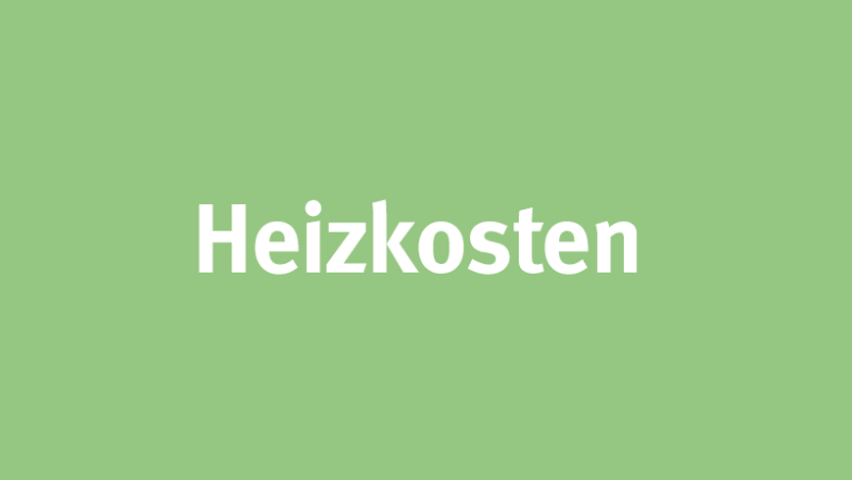 Schriftzug Heizkosten