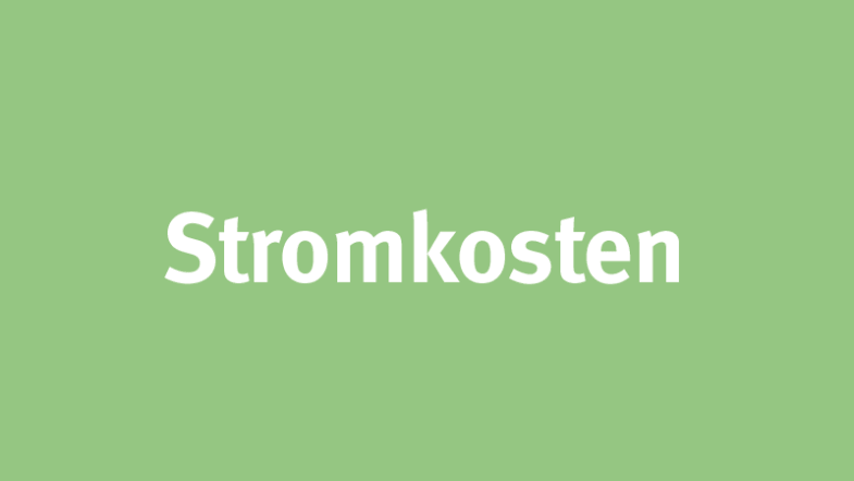 Schriftzug Stromkosten