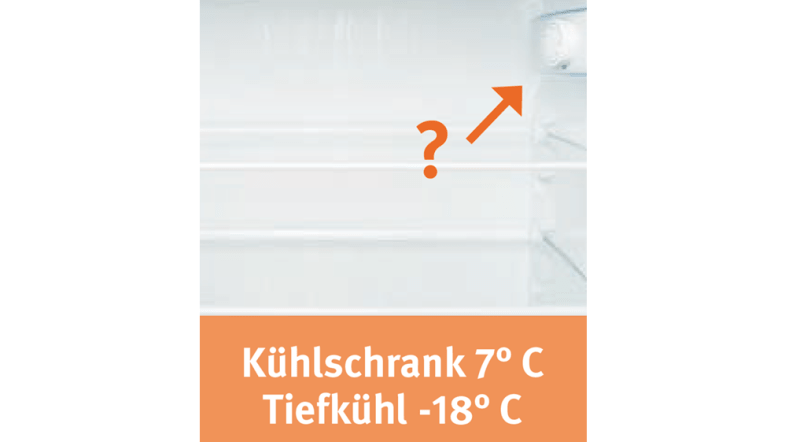 Hinweis zu einer Einstellung am Kühlschrank