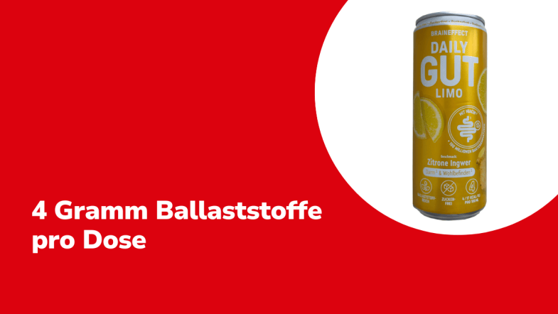 4 Gramm Ballaststoffe in einer Dose Braineffect
