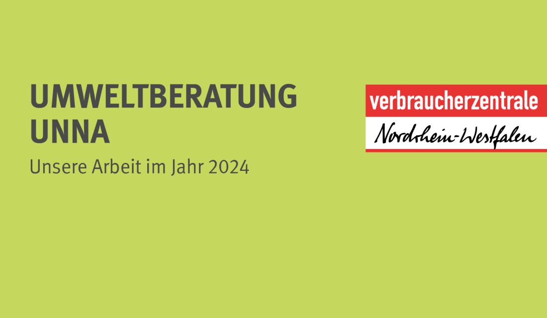 Titelbild Jahresbericht 2024 Umweltberatung Unna